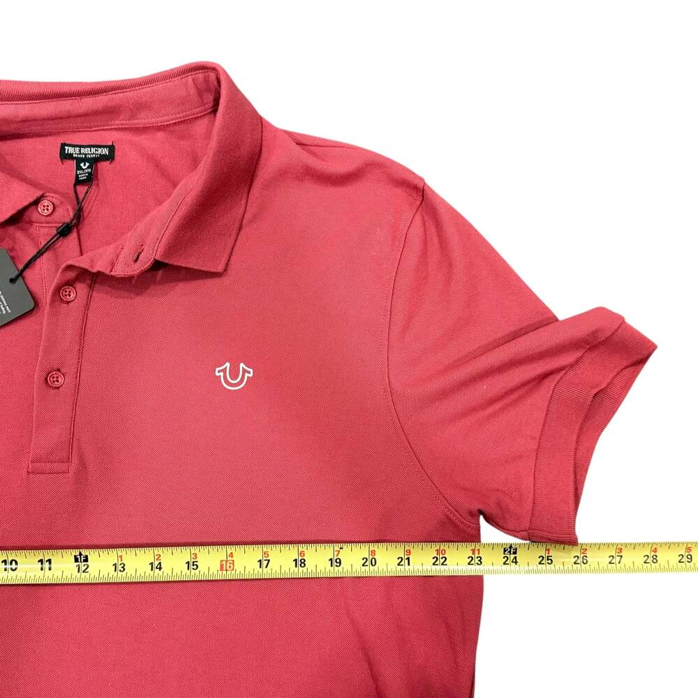 True Religion Men's Performance Polo Shirt Red Size 3XL - Picture 6 of 6